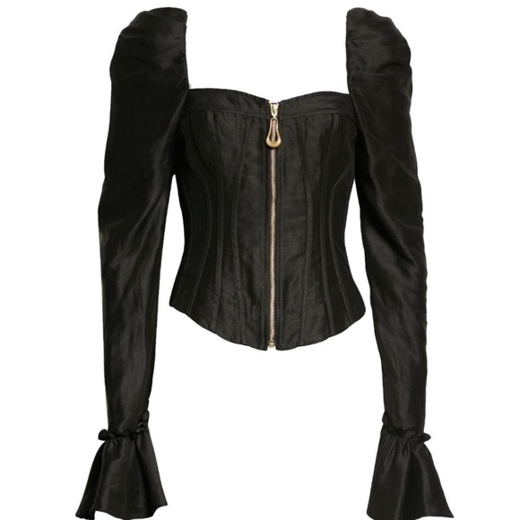 Aje Giselle shoulder puff corset top size: 0 US/ 4 AU - Picture 2 of 16